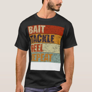 Bait Tackle Reel Repeat Retro T-Shirt