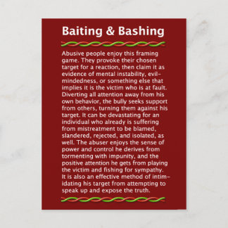 Baiting & Bashing Postcard