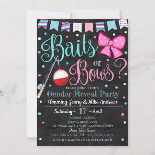 Baits ou Bows Genre Révélation Partie Invitation