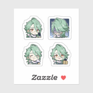 Baizhu Genshin Impact 4 Pack Sticker Sheet