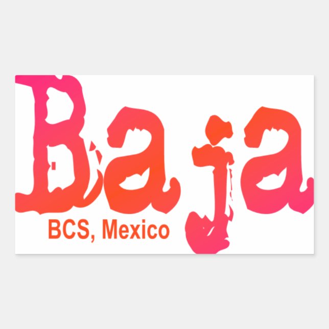 Baja, BCS, Mexico Sticker (Front)