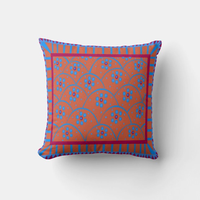 Baja Blooms 3 Throw Pillow (Front)