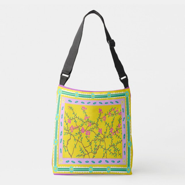 Baja Bougainvillea Crossbody Bag (Front)