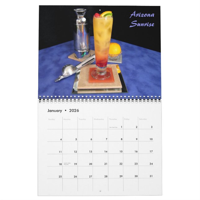 Baja Bound  -  Tequila Drinks Calendar (Jan 2026)