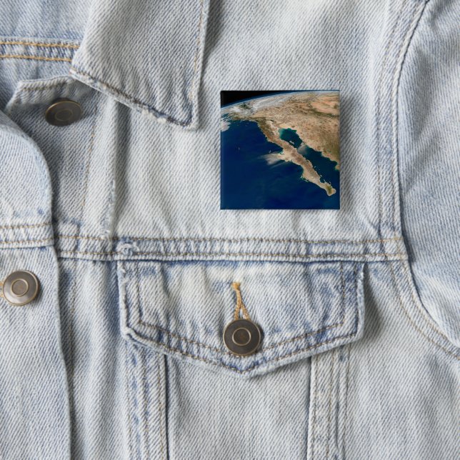 Baja California And The Pacific Coast Of Mexico. 2 Inch Square Button (In Situ)