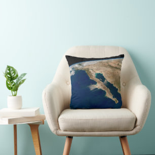 Baja California And The Pacific Coast Of Mexico. Throw Pillow