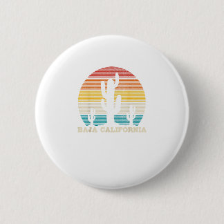 Baja California Cactus Vintage Retro Desert Souven 2 Inch Round Button