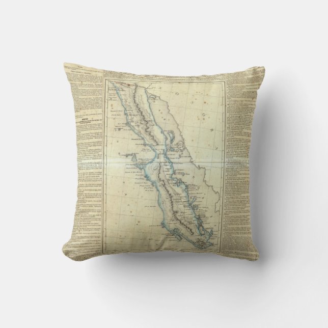 Baja California, Mexico Throw Pillow (Front)