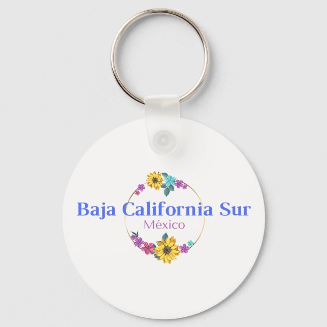 Baja California Mexico Travel Destination  Keychain (Front)