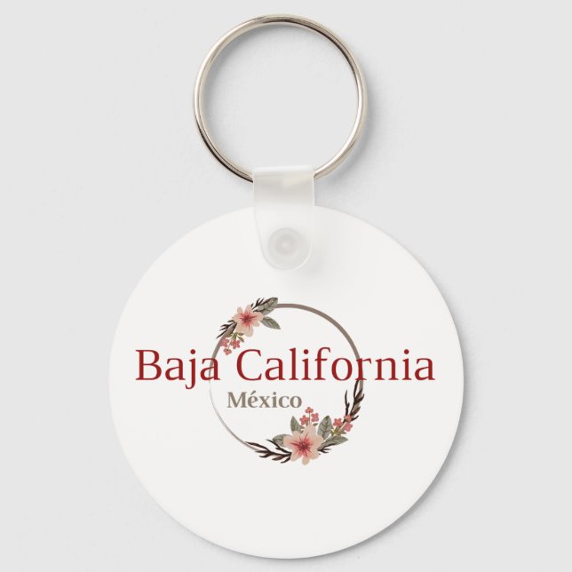 Baja California Mexico Travel Destination  Keychain (Front)