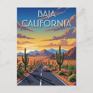 Baja California Mexico Travel Postcard