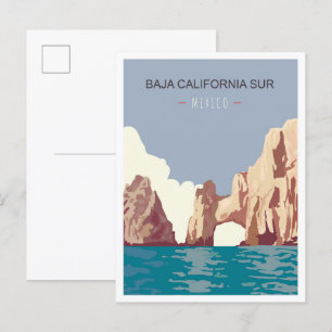 Baja California Sur Mexico Vintage Travel Postcard