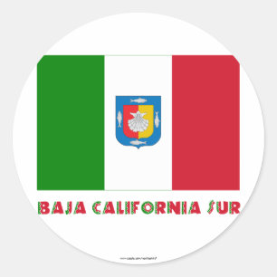 Baja California Sur Unofficial Flag Classic Round Sticker