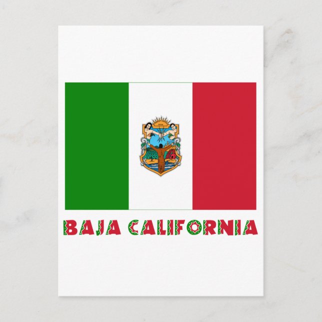 Baja California Unofficial Flag Postcard (Front)