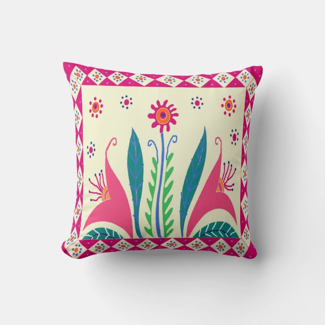 Baja Garden 1 Throw Pillow (Front)
