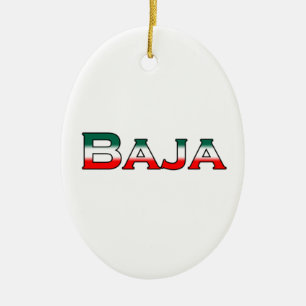 Baja Mexico (text logo) Ceramic Ornament