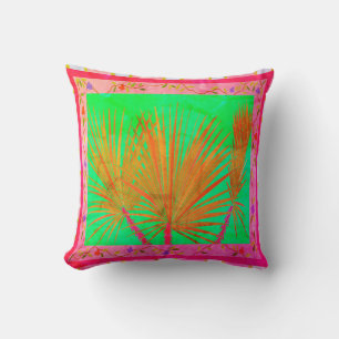 Baja Palms Vintage Throw Pillow