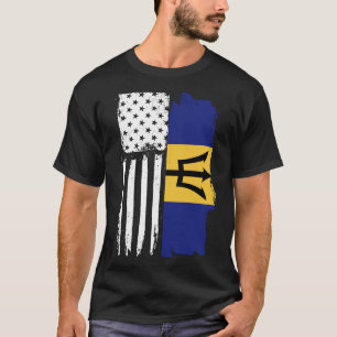 Bajan American Proud Barbadian Roots Barbados T-Shirt