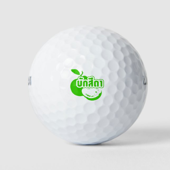 Bak Sida ☆ Farang written in Thai Isaan Dialect ☆ Golf Balls (Front)