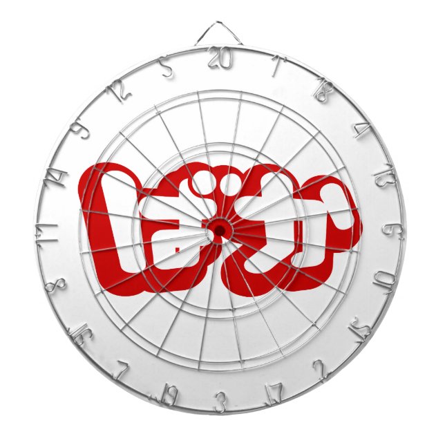 BAKA ばか ~ Fool in Japanese Hiragana Script Dartboard (Front)