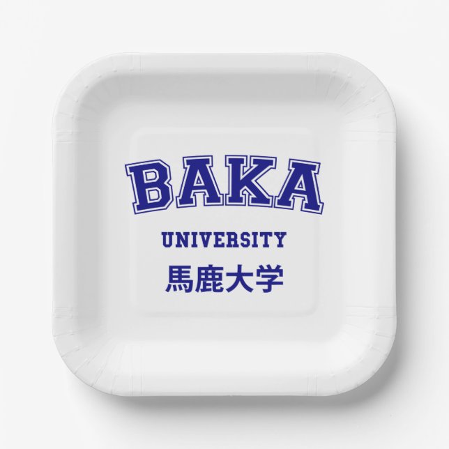 BAKA UNIVERSITY PAPER PLATE (Front)