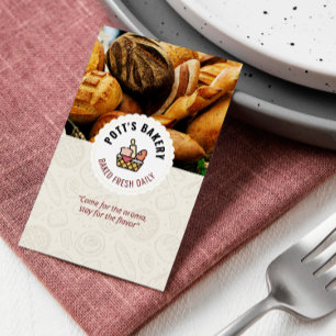 Bake Bakery Business   Baked Daily Bread Business Card