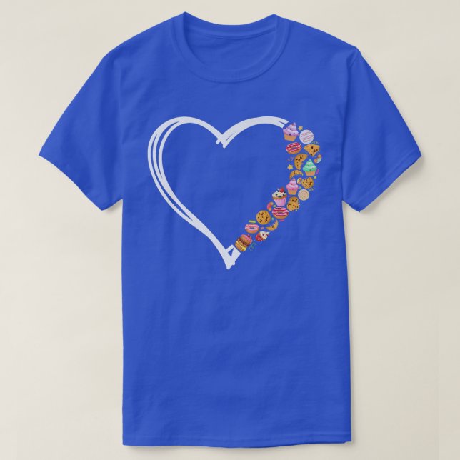 Bake Baking Heart Cookie Doughnut Cupcake  T-Shirt (Design Front)