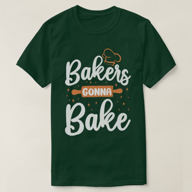 Bake Baking Rolling Pin Pun  T-Shirt (Design Front)