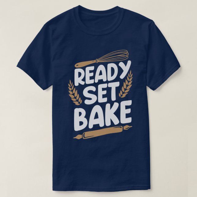 Bake Baking Whisk Rolling Pin  T-Shirt (Design Front)