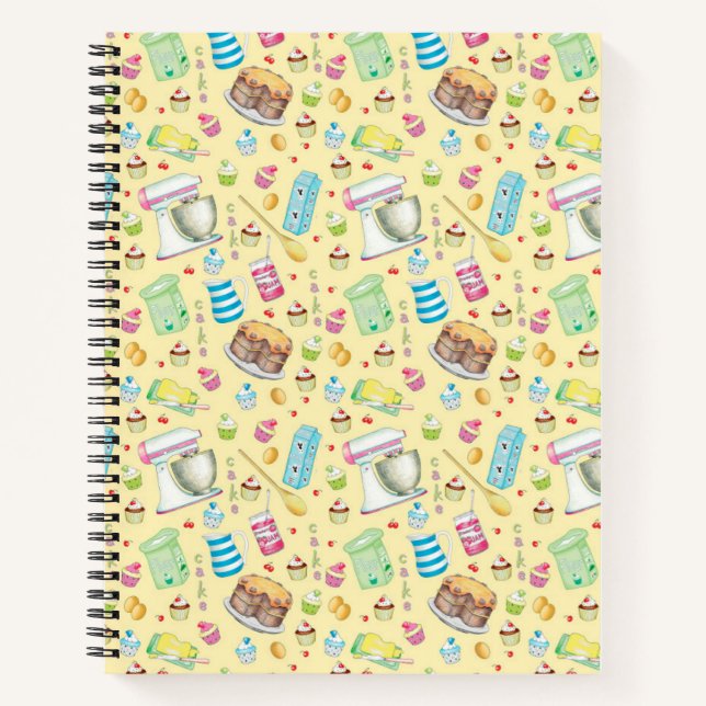 Bake Cake Spiral Notebook (Front)