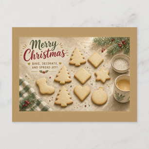 Bake Decorate Spread Joy Sugar Cookies Postcard