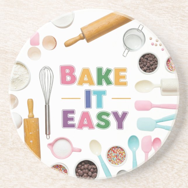 Bake It Easy  Coaster (Front)