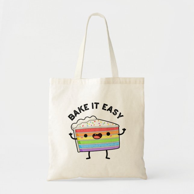 Bake It Easy Funny Cake Pun  Tote Bag (Front)