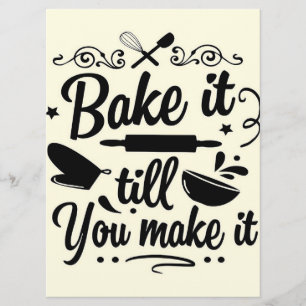 Bake It Till You Make It  Funny Baker Cooking Menu