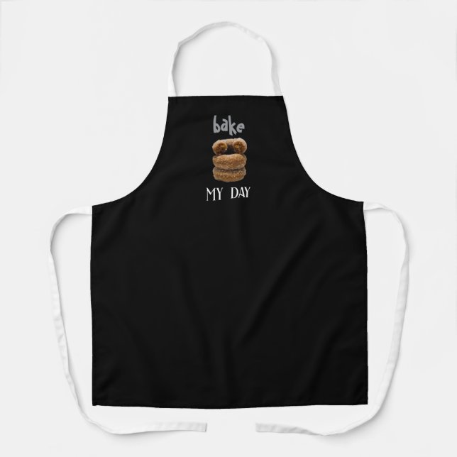 Bake My Day Black Apron (Front)