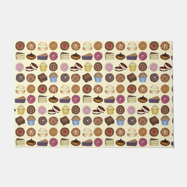Bake Sale Cupcake Brownie Pie Cake Bakery Treats Doormat (Front)
