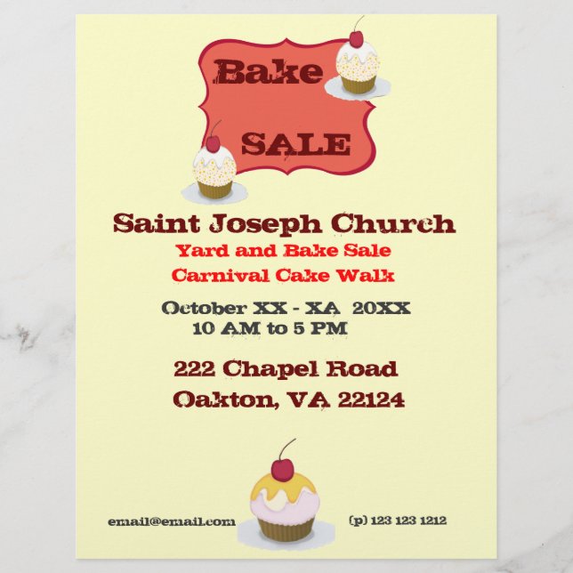Bake Sale Flyer (Front)