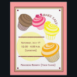 Bake Sale Flyer - Cupcakes<br><div class="desc">A bake sale flyer featuring an illustration of four cupcakes; chocolate, raspberry, lemon, and orange. Personalize with details of your event.
com</div>