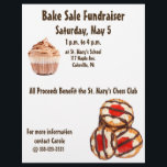 Bake Sale Fundraiser Flyer Cookies & Cupcakes<br><div class="desc">Promote your bake sale fundraiser in style with these flyers featuring a photo illustration of some yummy looking sweets: a chocolate frosted cupcake and some cookies with chocolate icing and cherry centres. Fill in the blank fields make it easy to personalize these flyers with your organization and event info. Want...</div>