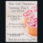 Bake Sale Fundraiser Flyer Pink Cupcakes Design<br><div class="desc">Promote your bake sale fundraiser in style with these flyers featuring a photo illustration of some yummy looking pink cupcakes. Fill in the blank fields make it easy to personalize these flyers with your organization and event info. Want coordinating products or other options? Check out our Fundraiser and Volunteers collection....</div>