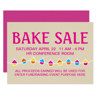 bake sale invitation