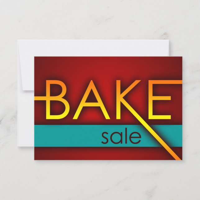 bake sale (typographic) invitation (Front)