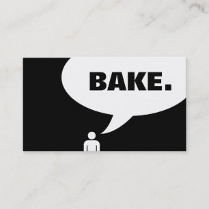BAKE. speech bubble Business Card