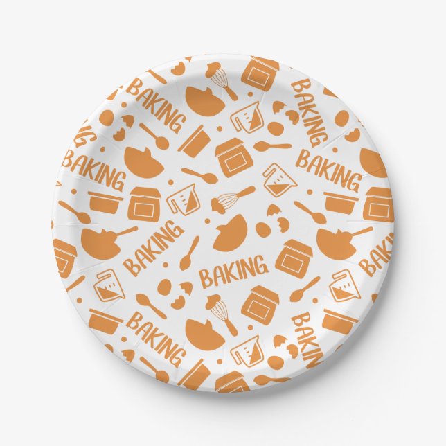 Bake the Magic: Kitchen Baking Essentials Paper Plate (Front)