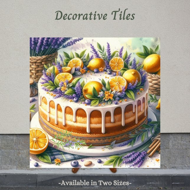 Bake with Tradition, Bake with Love, Large Tile (Italian inspired decorative tile. Perfect tile to display in the kitchen.)