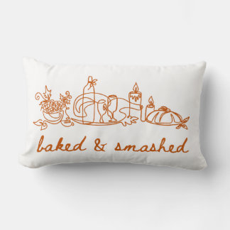 baked and smashed thanksgiving lumbar pillow
