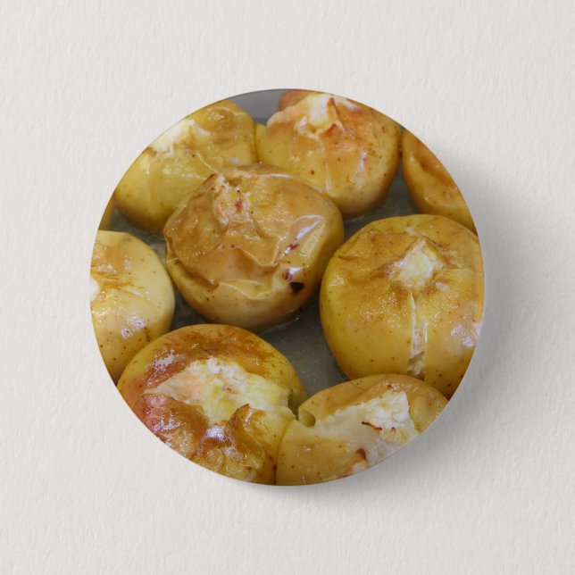 Baked apples 2 inch round button (Front)