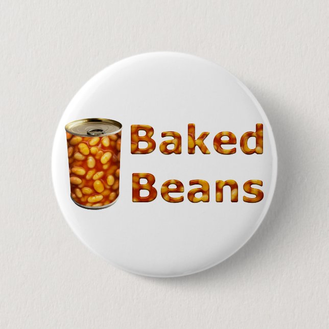 Baked Beans Can 2 Inch Round Button (Front)