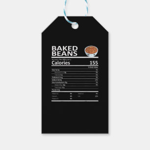 Baked Beans Nutritional Facts Thanksgiving X-Mas G Gift Tags