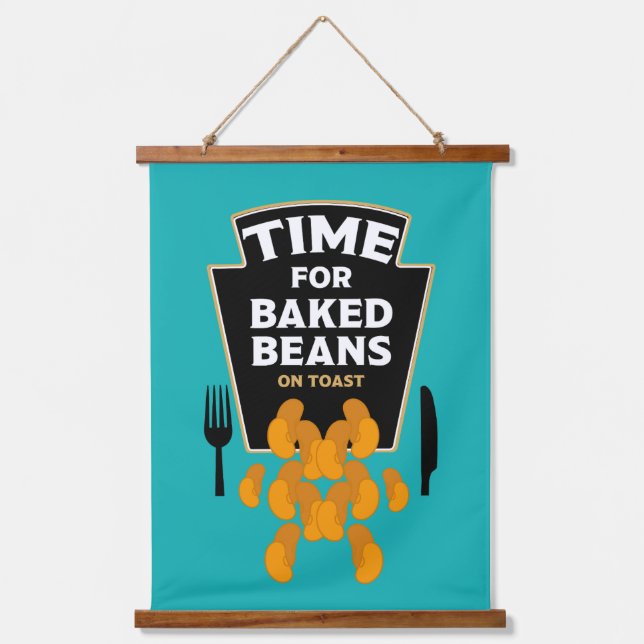 Baked Beans On Toast Hanging Tapestry (Front)